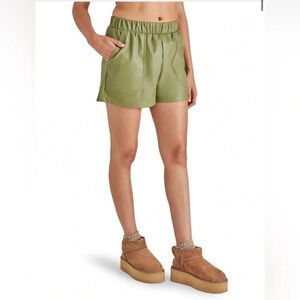 NWOT Steve Madden Faux The Record Short Dusty Olive XS